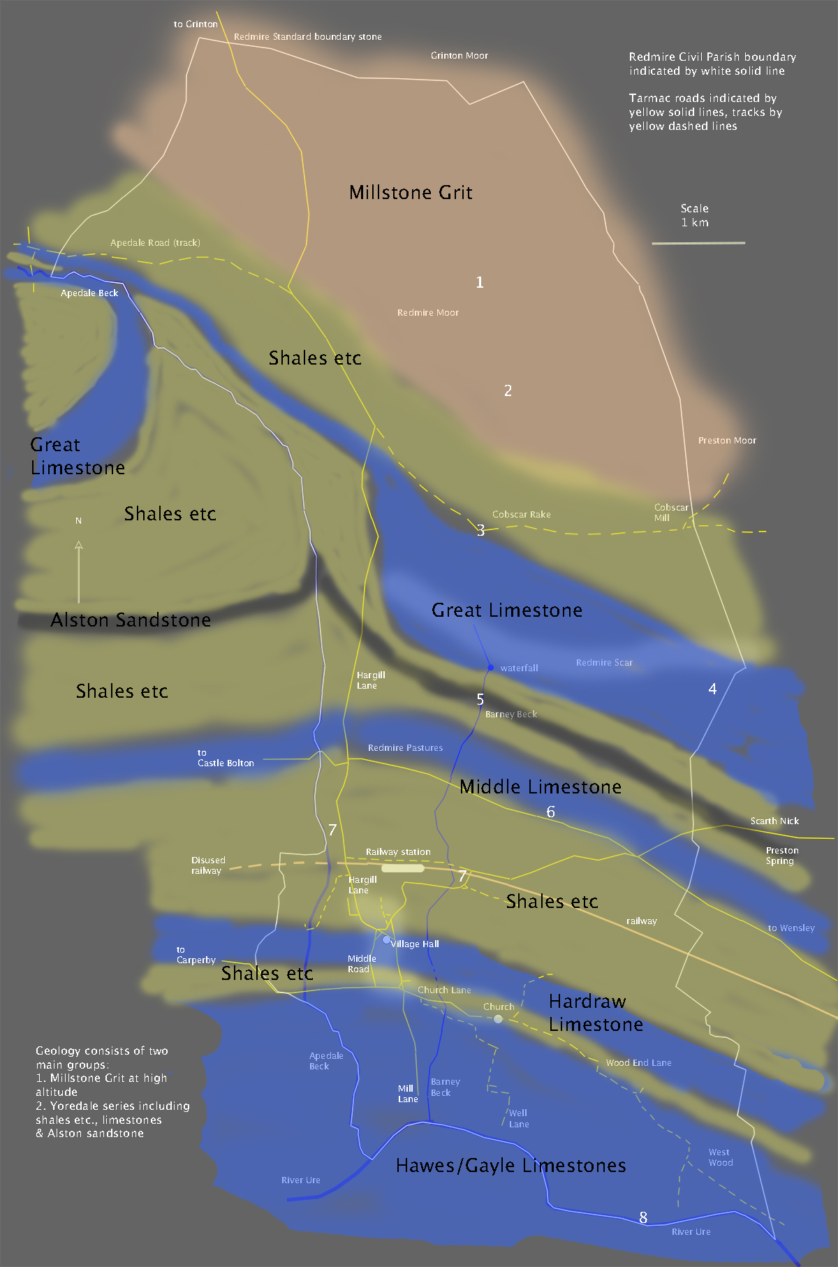 Geology Map of Redmire CP