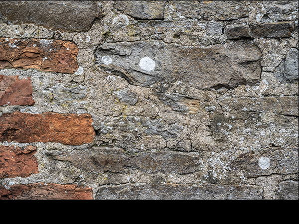 Lime mortar wall